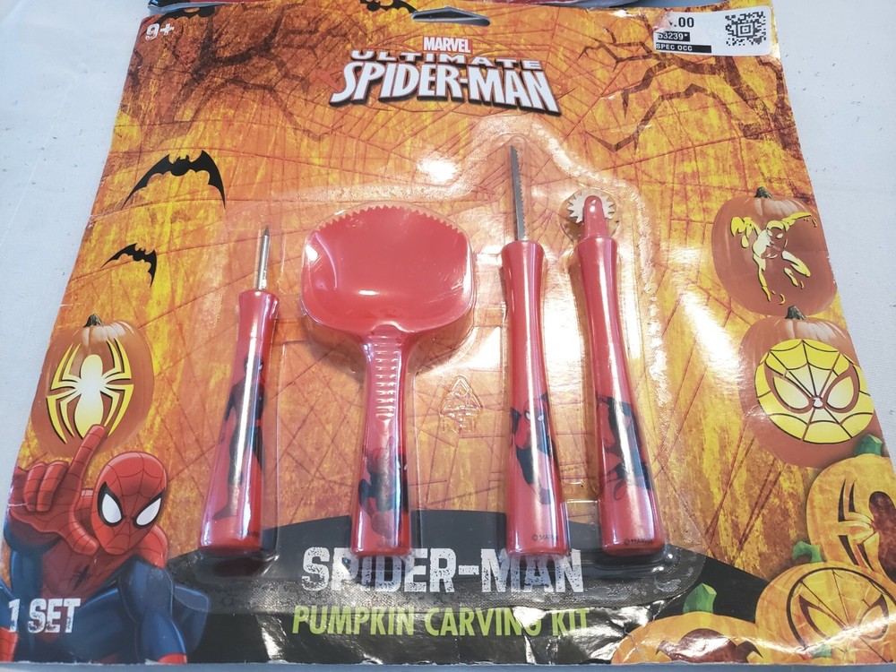 Halloween Marvel Spiderman Ultimate Pumpkin Carving Sets X3