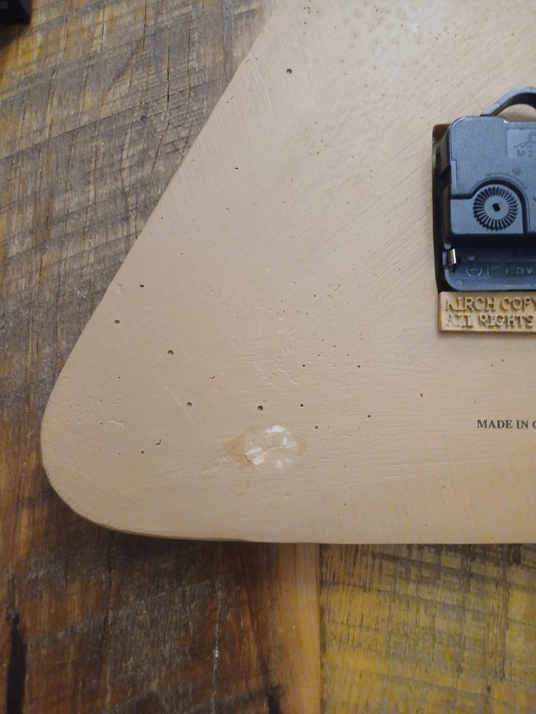 Vintage Kirch Billiards Pool Wall Clock Triangle Shape Rack Pool Balls