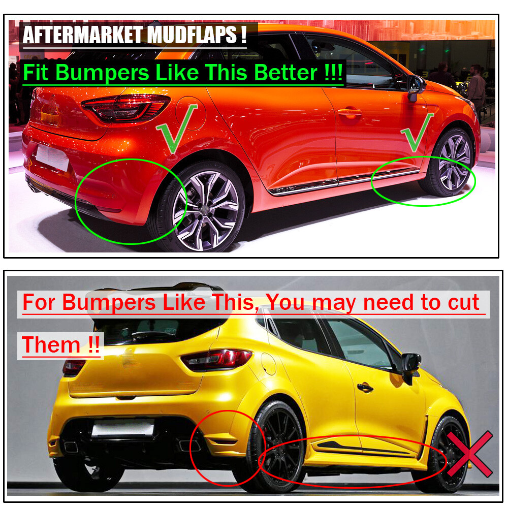 4PCS Mud Flaps Universal Splash Guards Front+Rear Combo Fender Includes Hardware