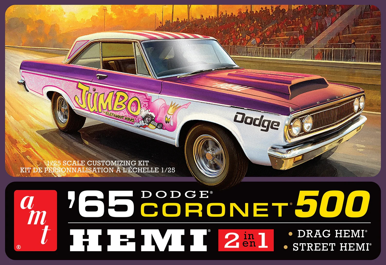AMT 1965 Dodge Coronet 500 Hardtop HEMI 1/25 Model Kit AMT1499