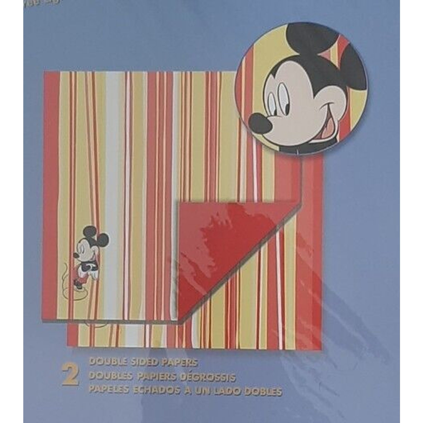 Disney 12”x12” Paper Pack 6 sheets NEW Mickey Minnie Mouse Pluto Goofy Donald