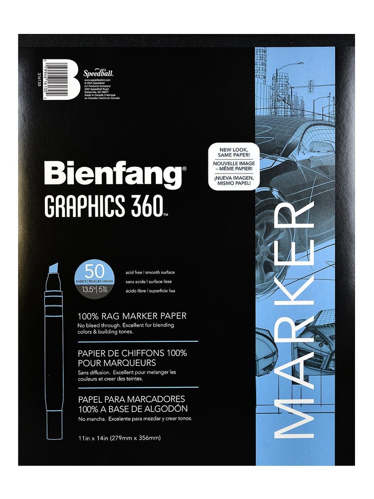 Bienfang Graphics 360 100% Rag Translucent Marker Paper