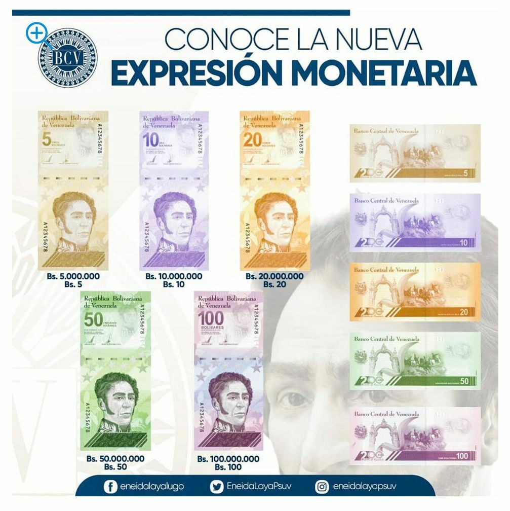 VENEZUELA 100 DIGITALES qty 20 2021 CIR 100 million bolivar USA!