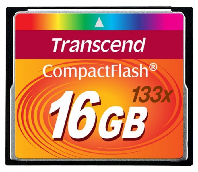 16GB Transcend 133x Speed CompactFlash Memory Card (MLC Flash)
