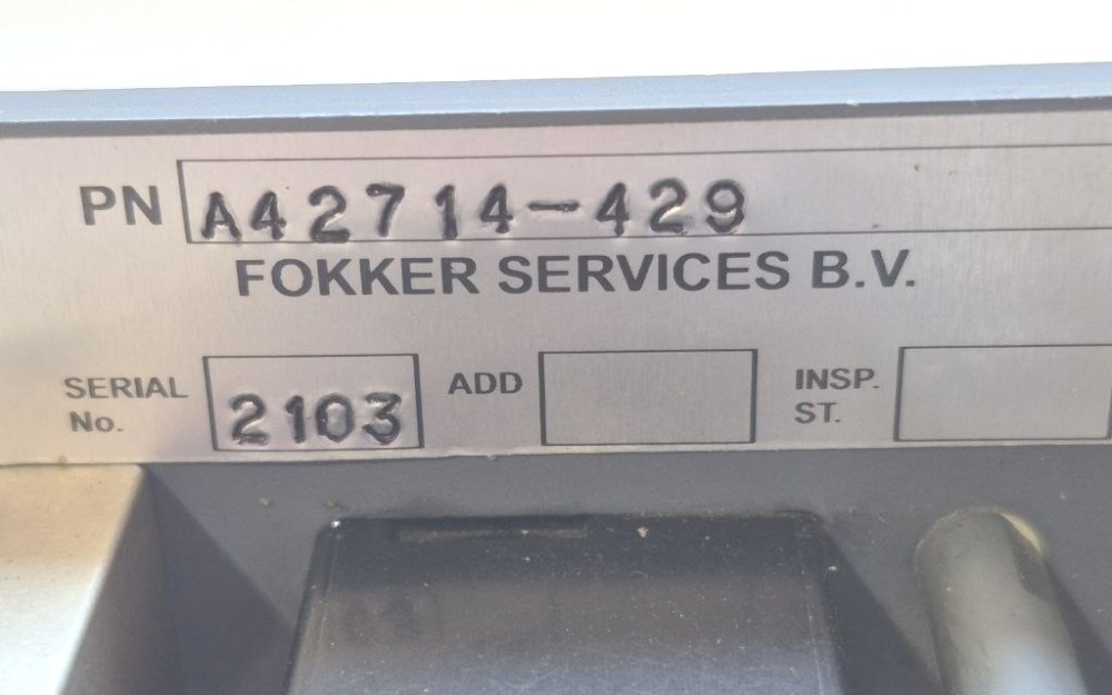Fokker Aircraft Avionics Control Panel P/N A42714-429