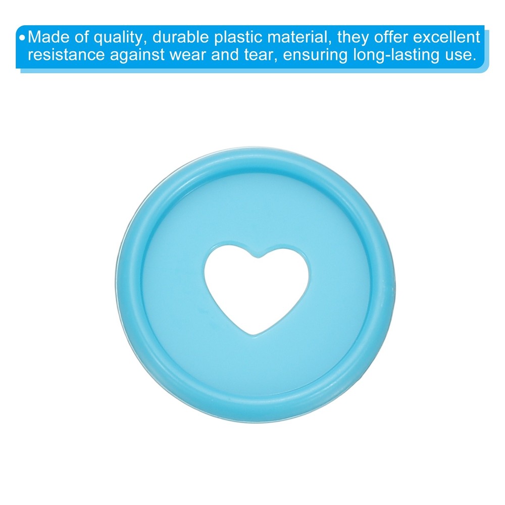 24mm Plastic Book Binding Discs, 11 Pack Expansion Discs Heart, Blue