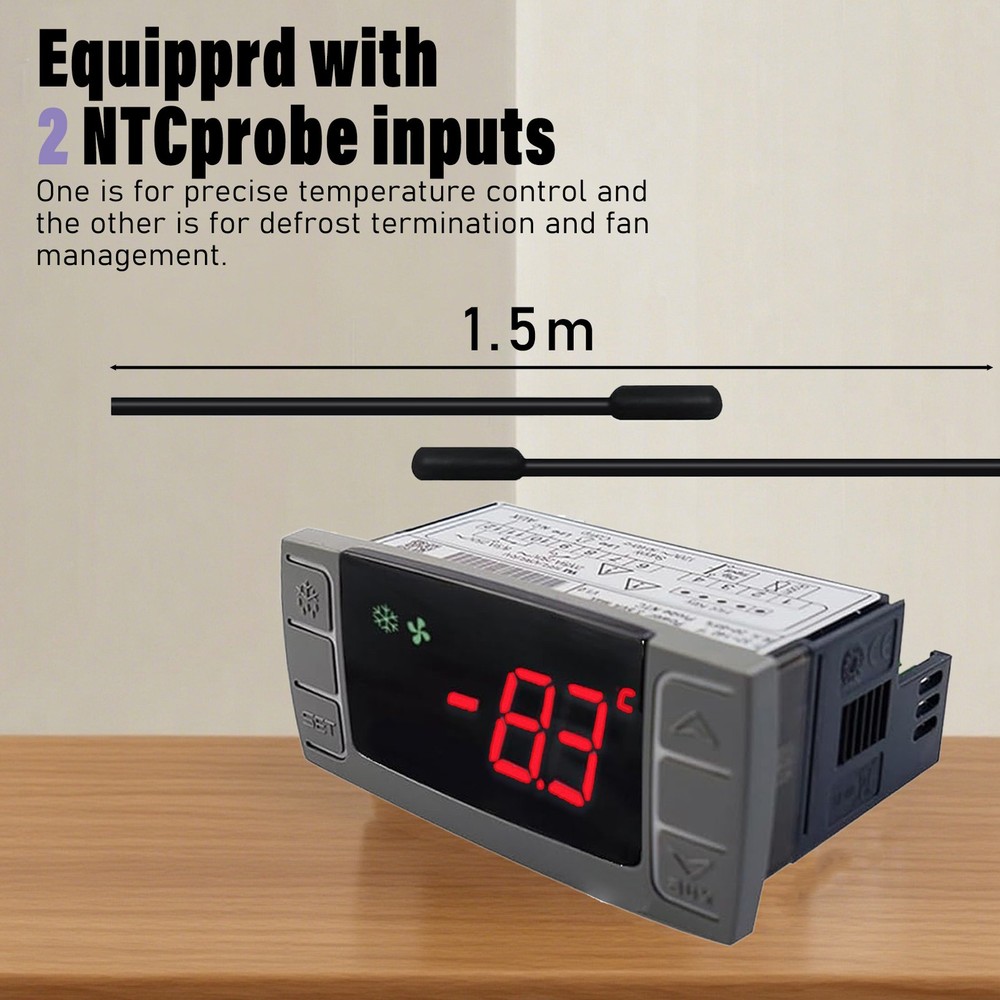 Temperature Controller for Dixell with Sensor Probe XR03CX-4N0F1