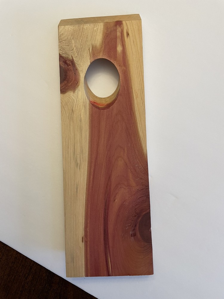 FUN GIFT IDEA WINE BOTTLE HOLDER SERVER SOLID RED CEDAR WOOD BALANCING HANDMADE