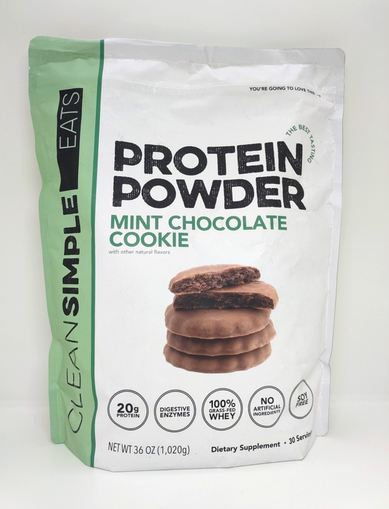 Clean Simple Eats Whey Protein Powder 20 Grams Protein 30 Srvs-Mint Chocolate