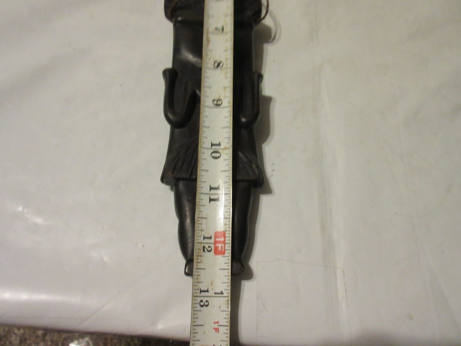 Vintage Tribal Knife in Carved Wooden Sheath