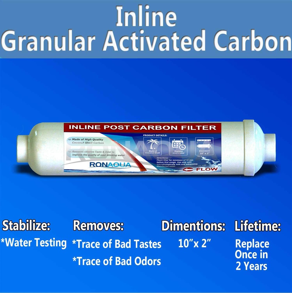 Inline Coconut Grade Activated Carbon Pre/Post Filter Set of 8