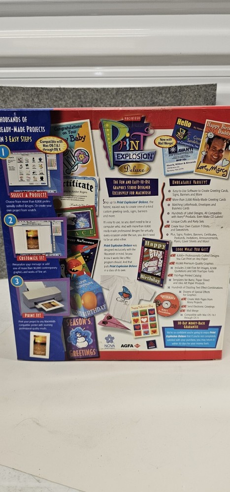 Print Explosion Deluxe Software For MAC Custom Design Cards Signs Banners & More
