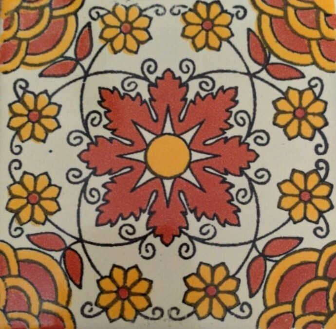 #C091 MEXICAN CERAMIC HANDMADE TALAVERA TILE SETS