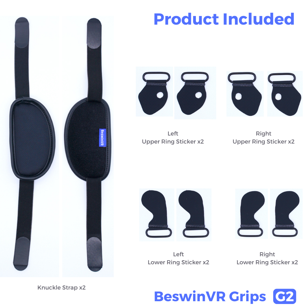 BeswinVR Controller Grips for Anker Charging Dock Meta Quest 2 (Black, 1 Pair)