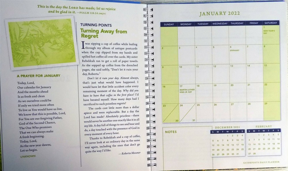 Guideposts Daily Planner 2022 Spiralbound Hardback Book Never Used!
