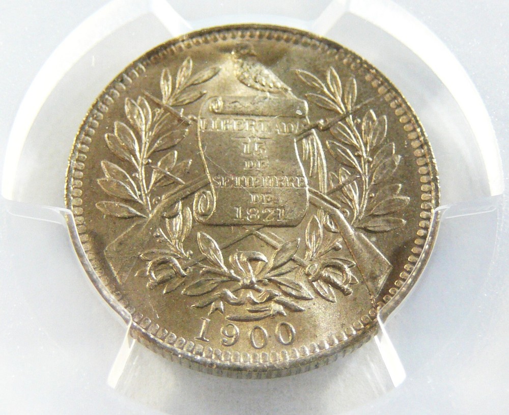 1900 Guatemala Real PCGS MS 66
