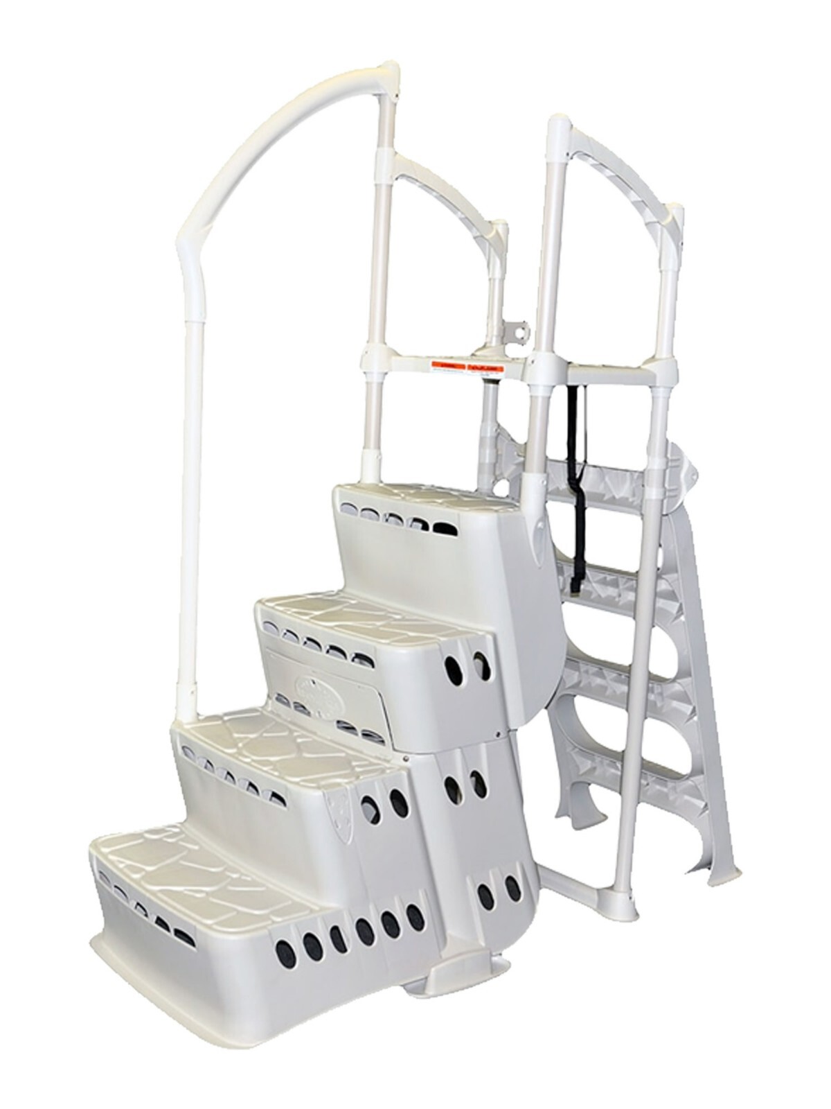 Innovaplas Biltmor Above Ground In-Pool Ladder Step Entry System w/ Deck Mounts