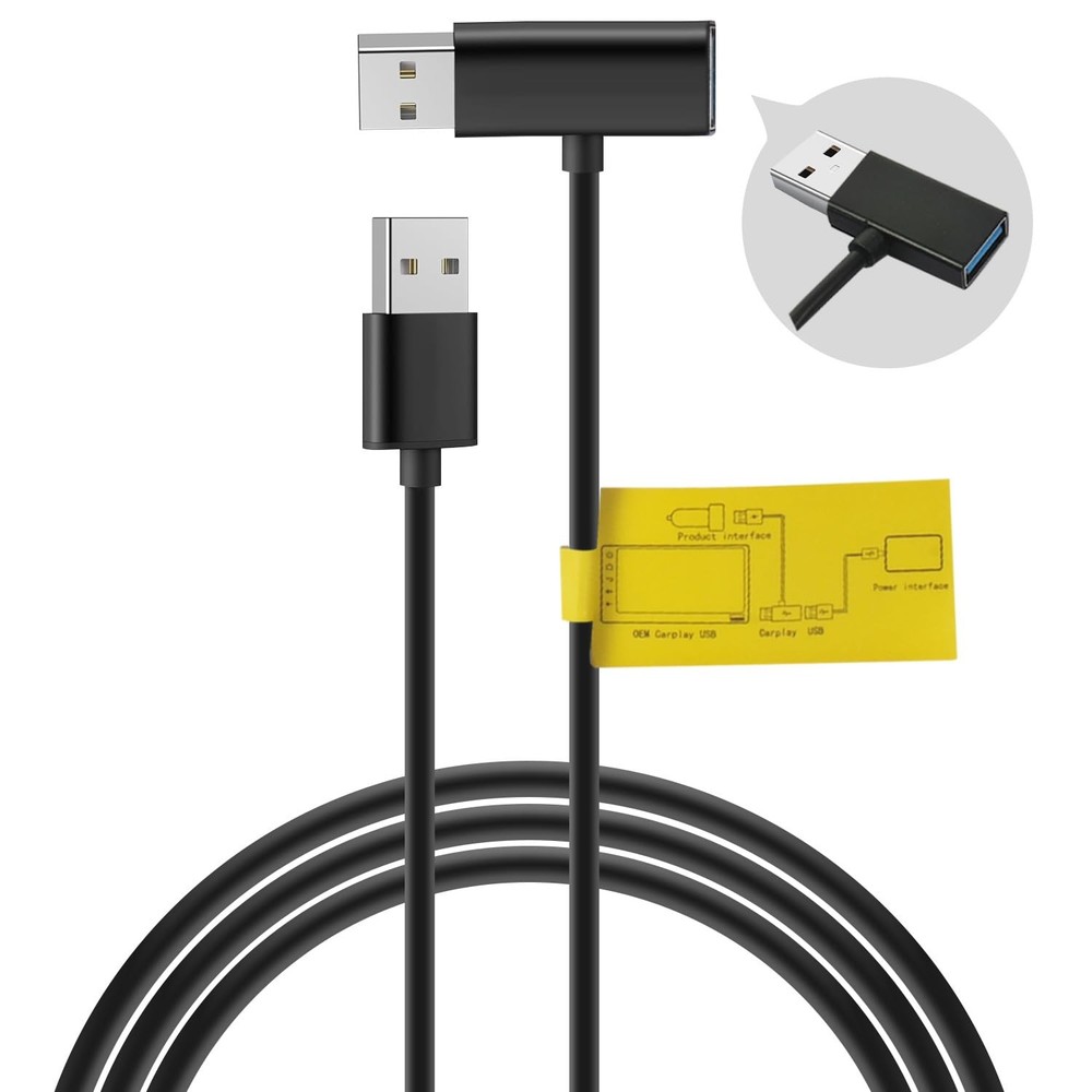 Flgocexs USB Splitter Power Data Adapter Y-Cable Black for Android