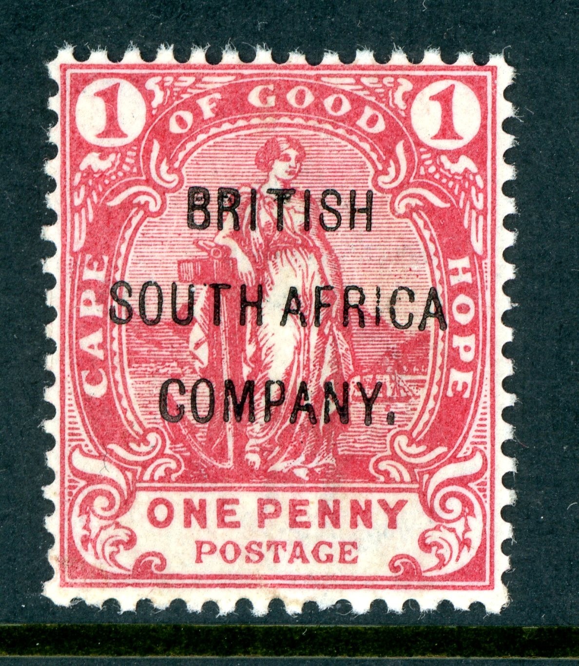 Rhodesia 1896 British QV 1p Rose Red COGH Overprint SG #59 MNH S508