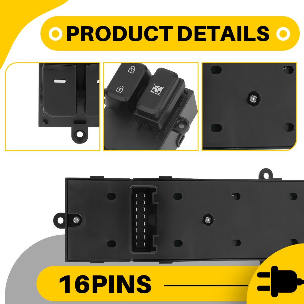 Car Front Left Driver Side Power Window Control Switch For 2011-2013 Kia Optima