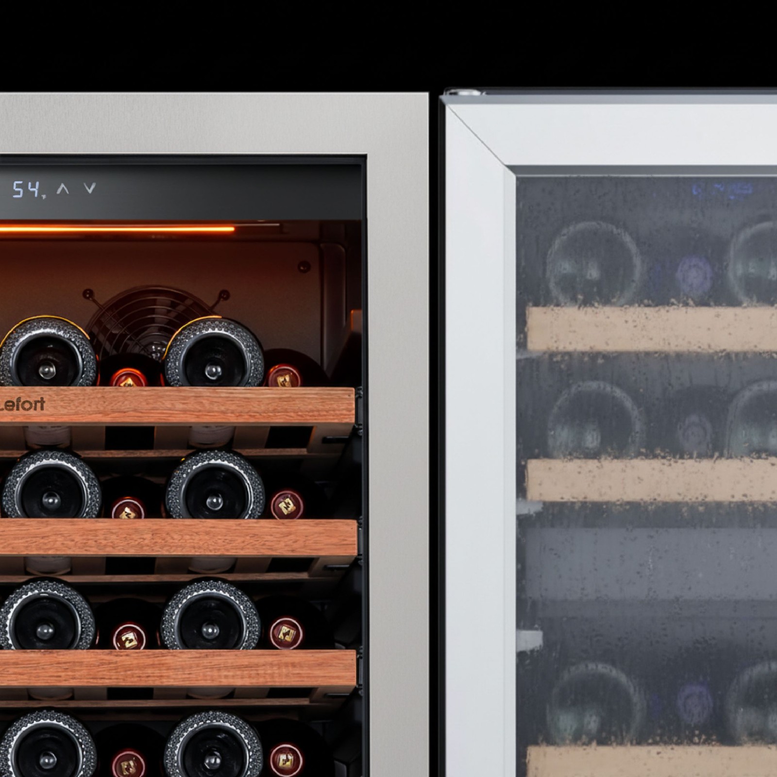 Ca'Lefort Wine Cooler Refrigerator 90 Bottles 40-65°F Left-Hinged Bar/Restaurant