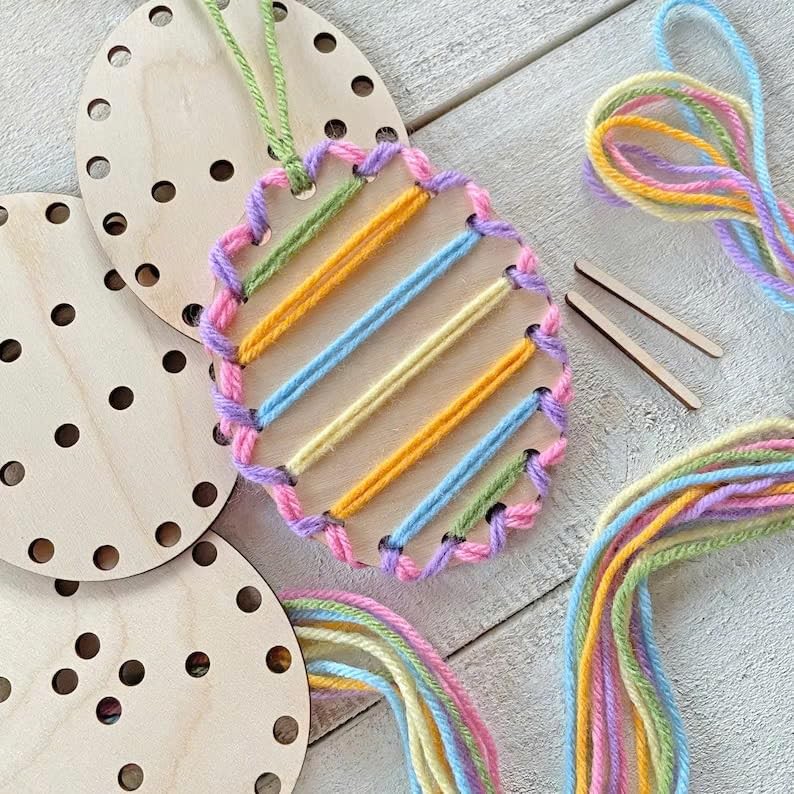 He Is Risen Easter Decor – Religious Easter Cross Decoration for Home, Egg 1