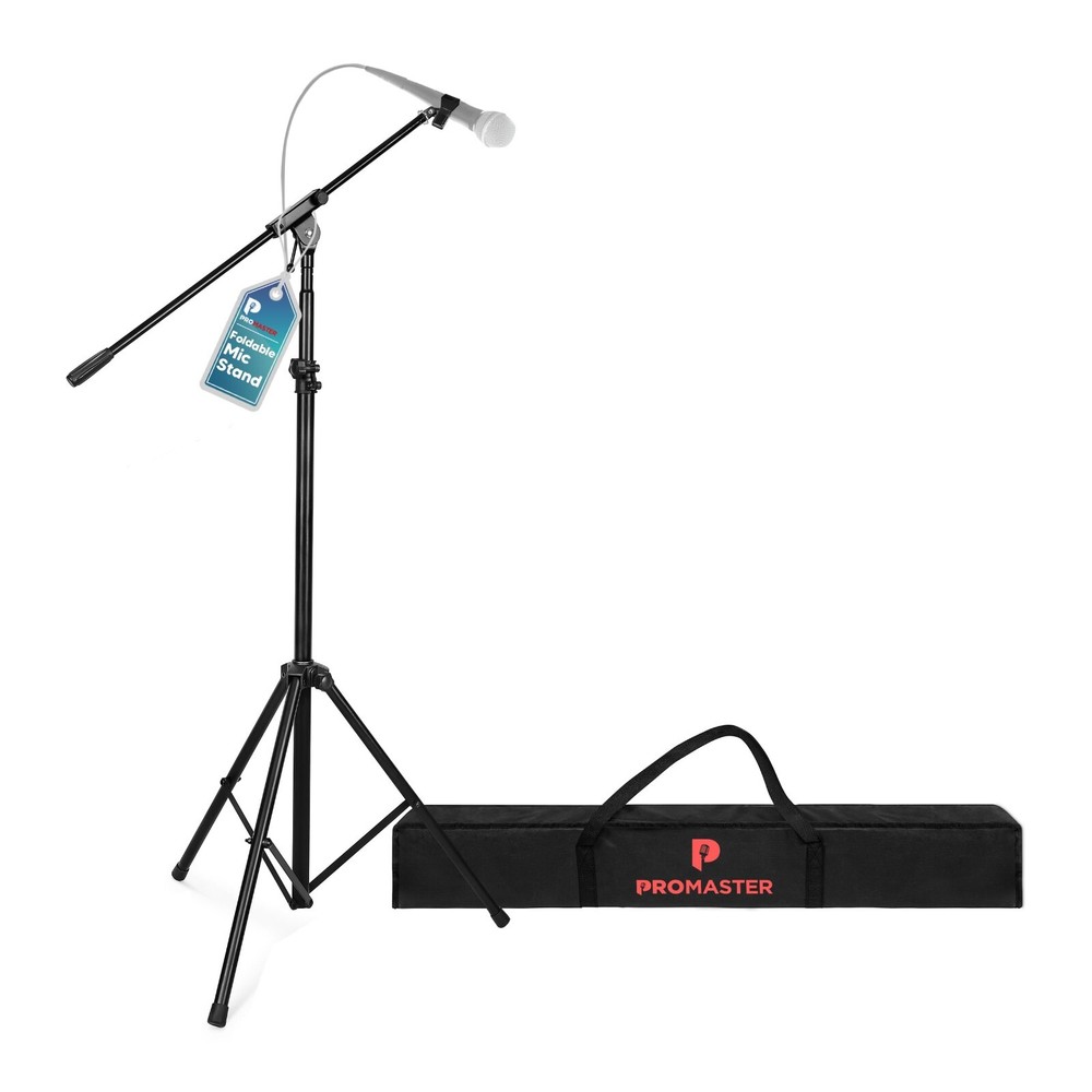 ProMaster Tripod Microphone Stand – Universal & Adjustable Professional Audio