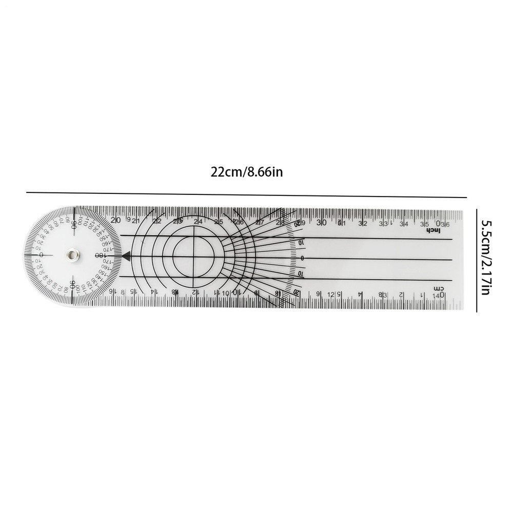 360 Protractor Ruler Goniometer Protractor Ruler Functional Measuring Tool