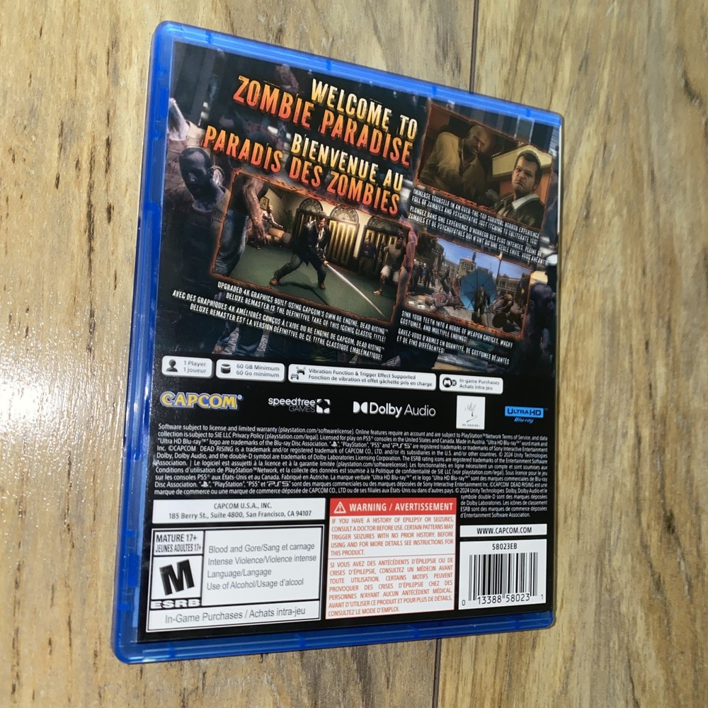 Capcom Dead Rising Deluxe Remaster (PS5) Case Only NO GAME