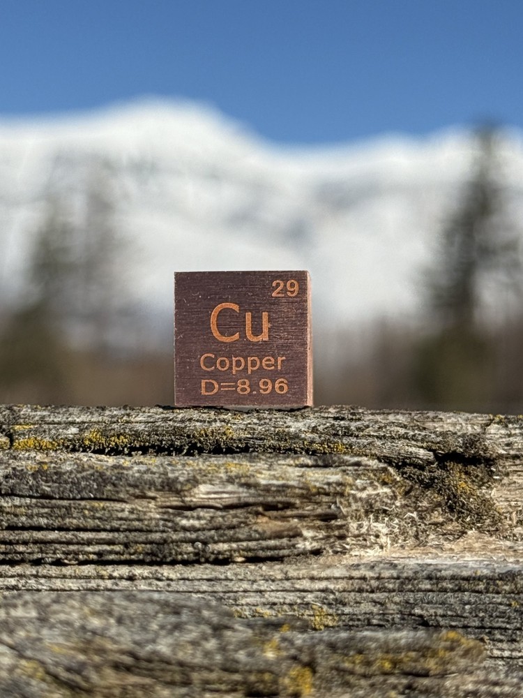 16mm Solid Copper Cube 36.7g | 1.18 Troy oz .999 Copper Element Cube
