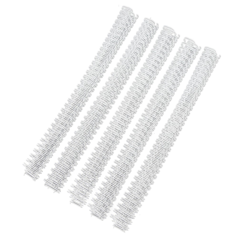 White 100x Double Loop Wire Binding Spine 60 Sheet Capacity 3:1 Pitch 34 Loop 9.