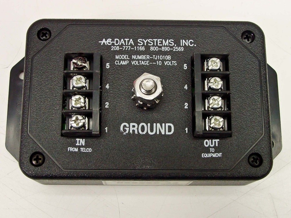 AC Data Systems T1 E1 Backhaul Surge Suppressor Protector - No Battery TJ1010B