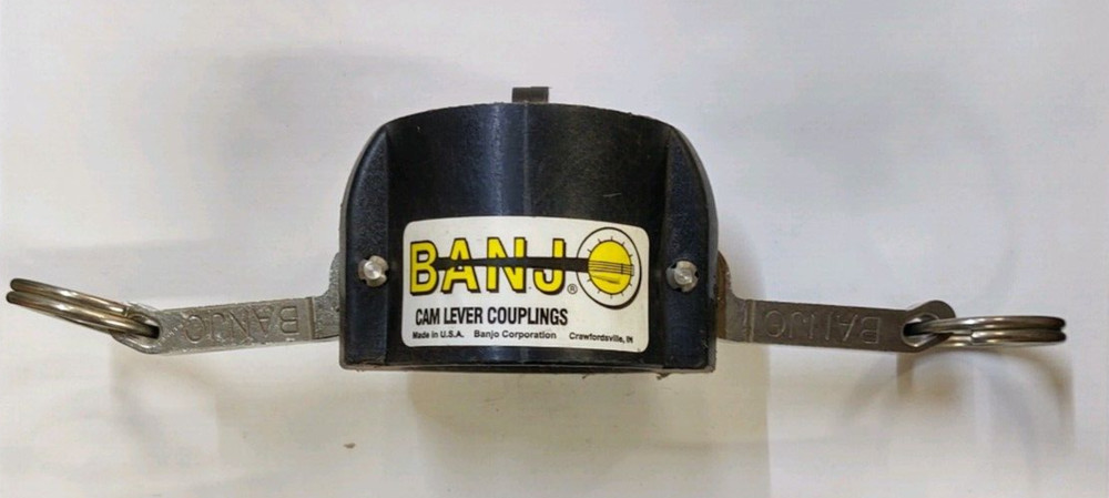 150CAP BANJO CAM LEVER COUPLING-BLACK POLYPROPYLENE