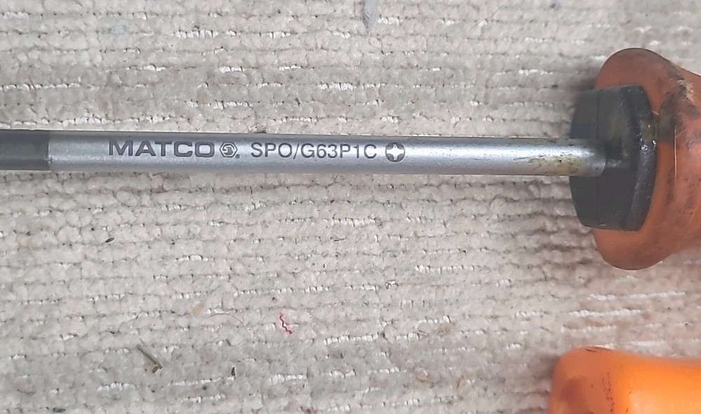 Matco Tools #1×3" Phillips Head Screwdrivers SPO/G63P1C, 63p & General Tool Set