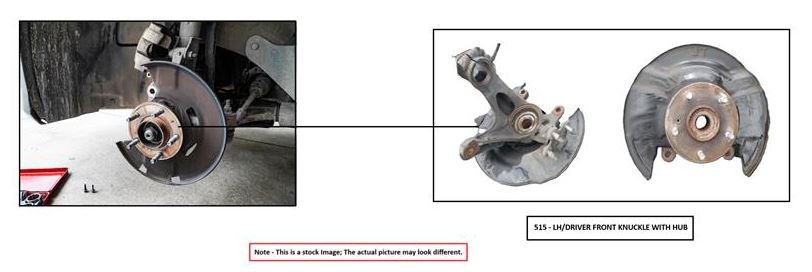LEFT FRONT SPINDLE KNUCKLE OEM 16-22 HONDA PILOT