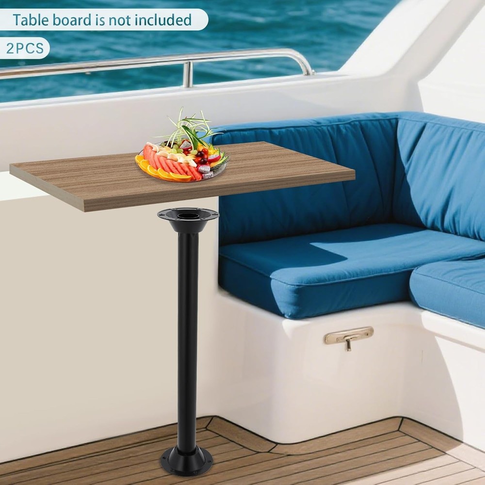 29" 2Pcs RV Table Base Mount Aluminum Alloy RV Table Leg w/ Mounting Hardware