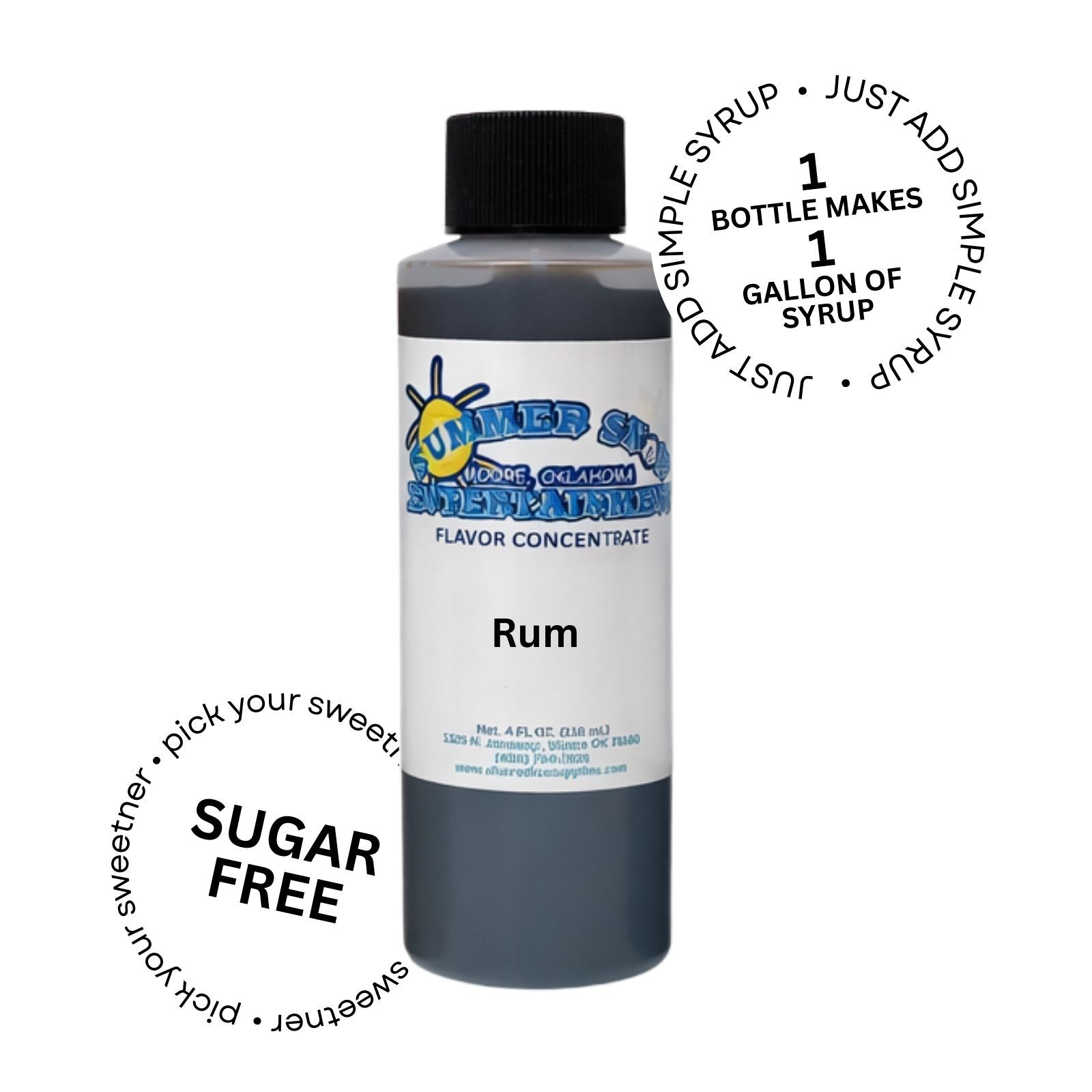 RUM SYRUP MIX Snow CONE/SHAVED ICE Flavor GALLON CONCENTRATE #1