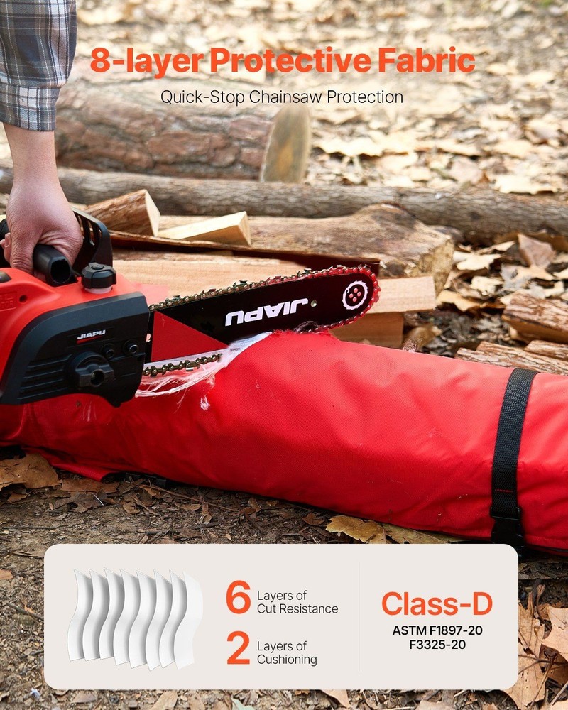 8-Layer Apron-Style 39.7in Chainsaw Chaps Class D Ultimate Guard