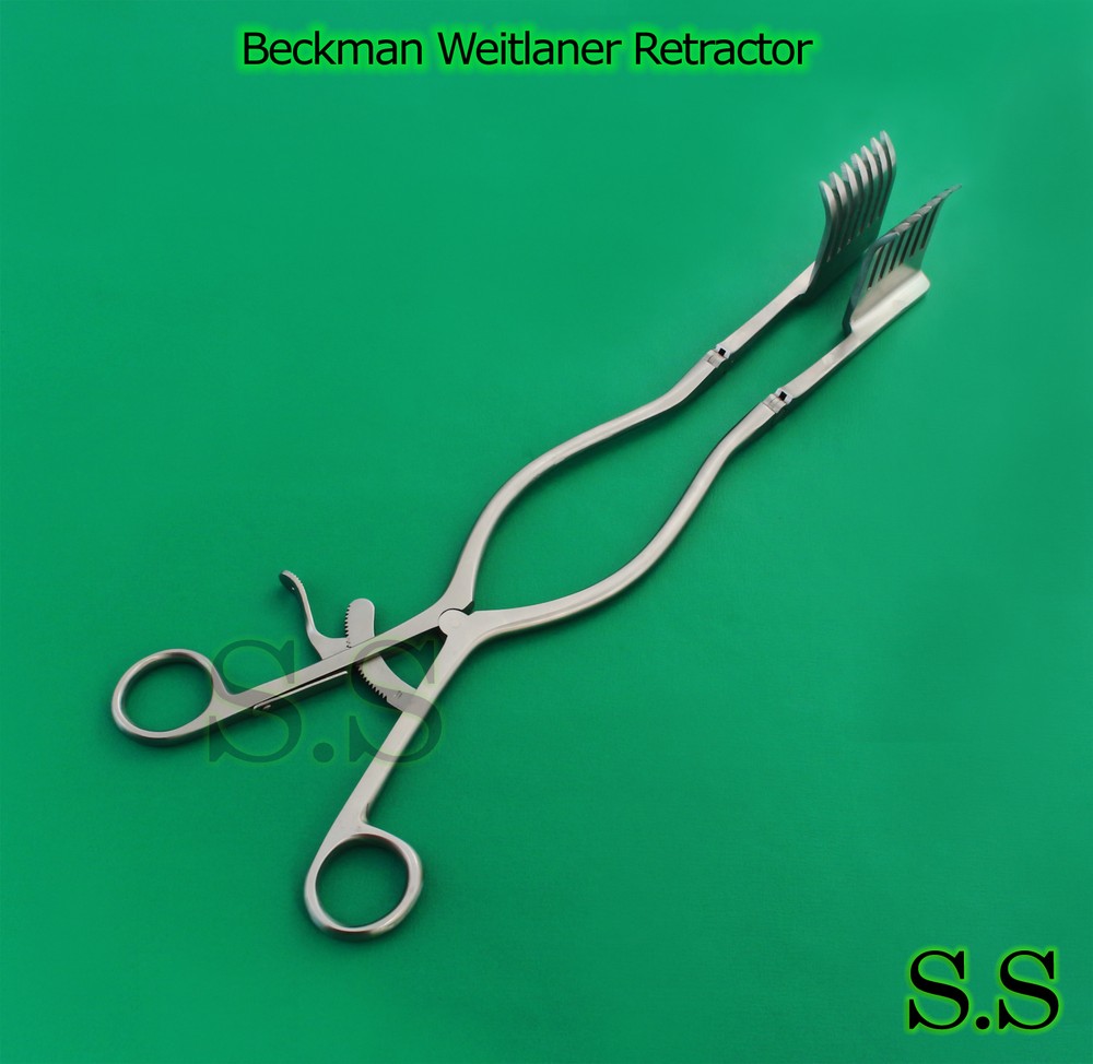 Beckman  Weitlaner Retractor 12.75" 7x7 Prong Sharp Surgical  Instruments