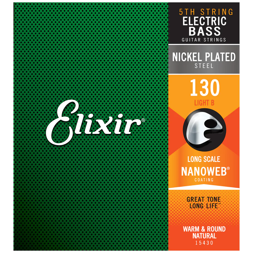 Elixir NANOWEB Nickel 5th Bass String — 15430 Long Scale, Light .130