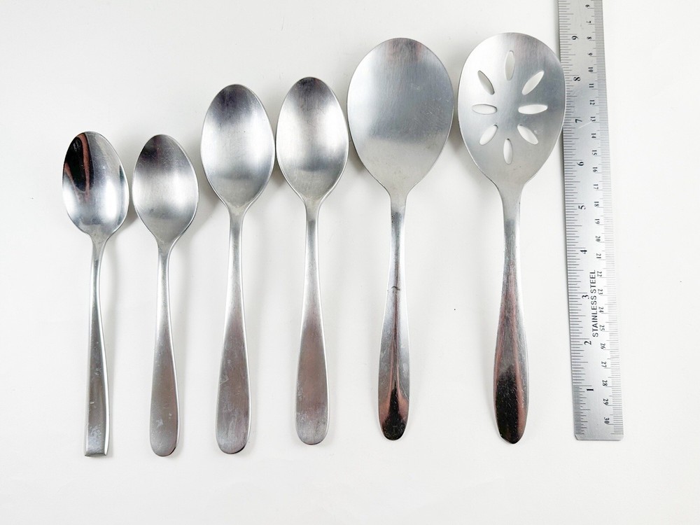 Vintage Cambridge Stainless Flatware Serving 6 Pieces Spoons Various Designs