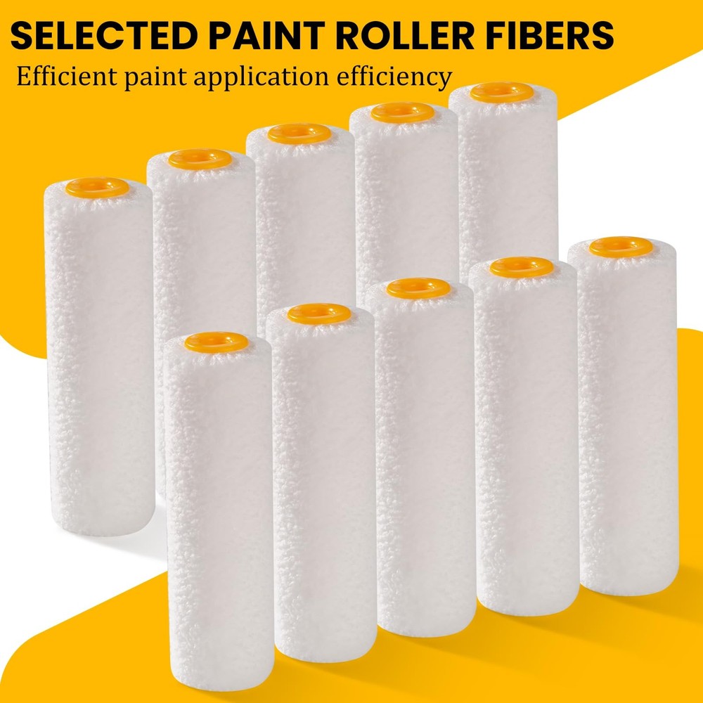 Paint Rollers, 5 Pack, 9 Inch Paint Roller Covers, Microfiber Paint Rollers, ...