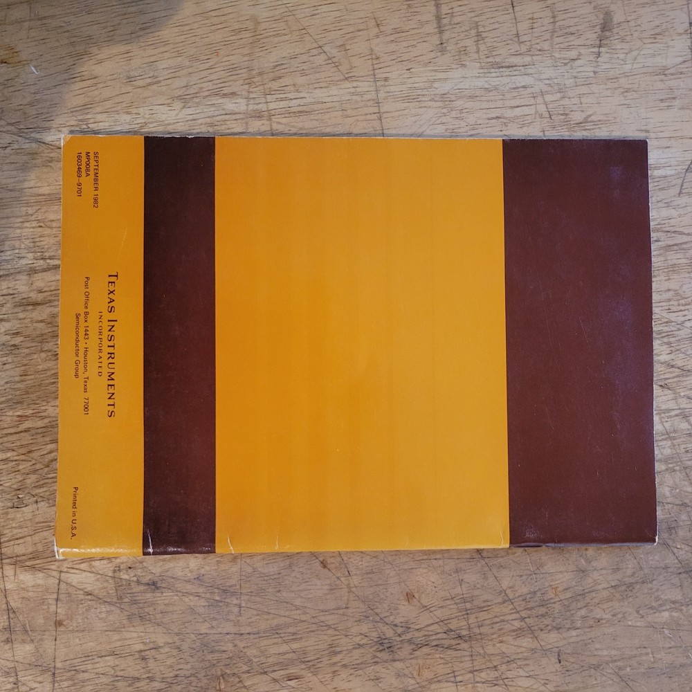 1982 TMS 7000 Family 8 Bit Microcomputers Data Manual Texas Instruments Data Boo