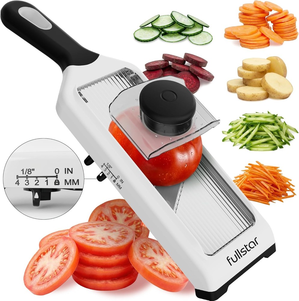 Fullstar 2-in-1 Handheld Mandoline Slicer for Kitchen - 4 Thin