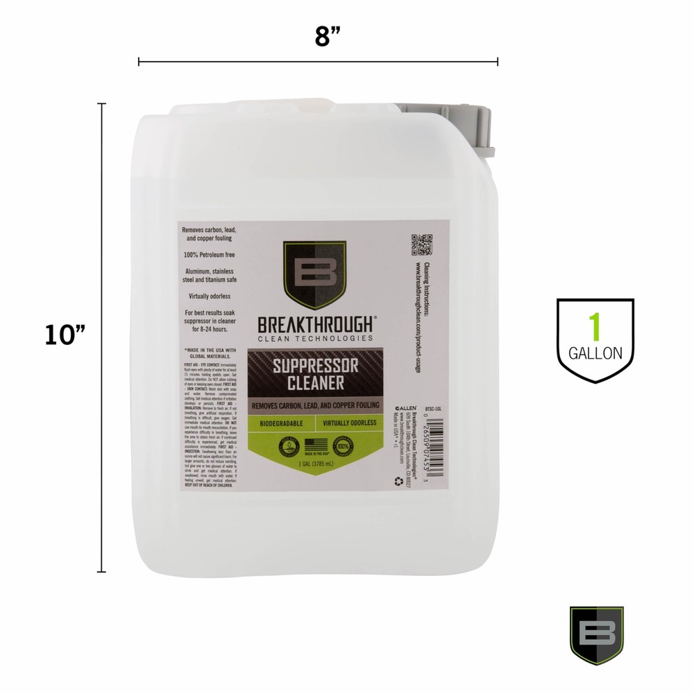 Breakthrough Clean Technologies Suppressor Cleaner 1 Gallon Clear