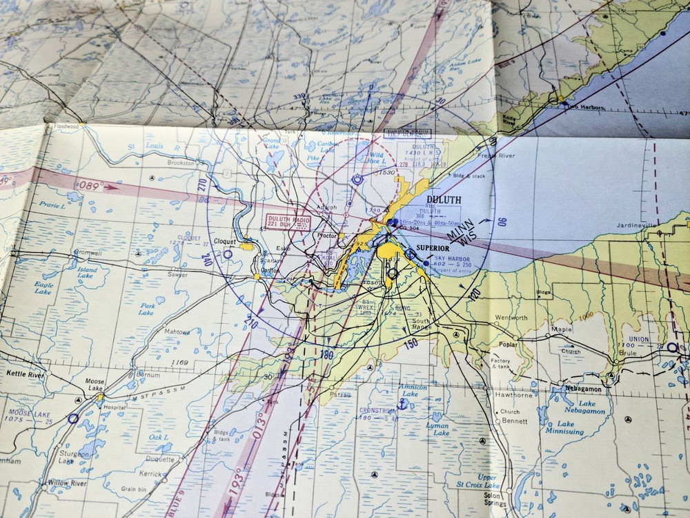 1952 Duluth Aviation Aeronautical Chart Map-Obsolete