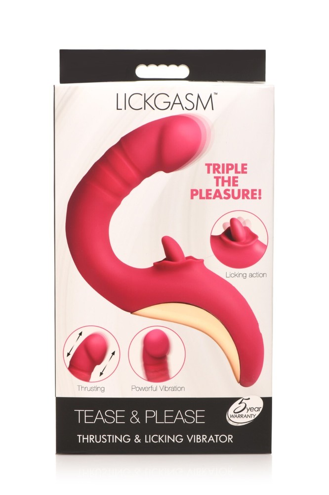Tease and Please Thrusting and Licking Vibrator