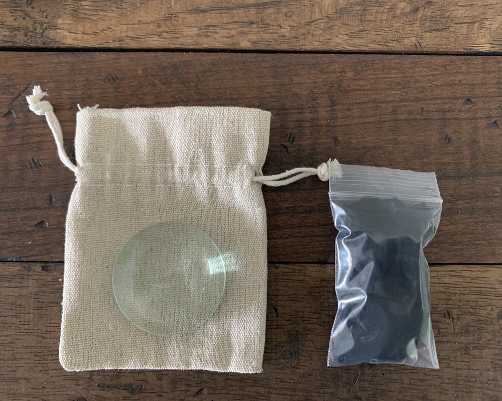 5X Magnifying Glass Fire Starter Kit With Char Cloth