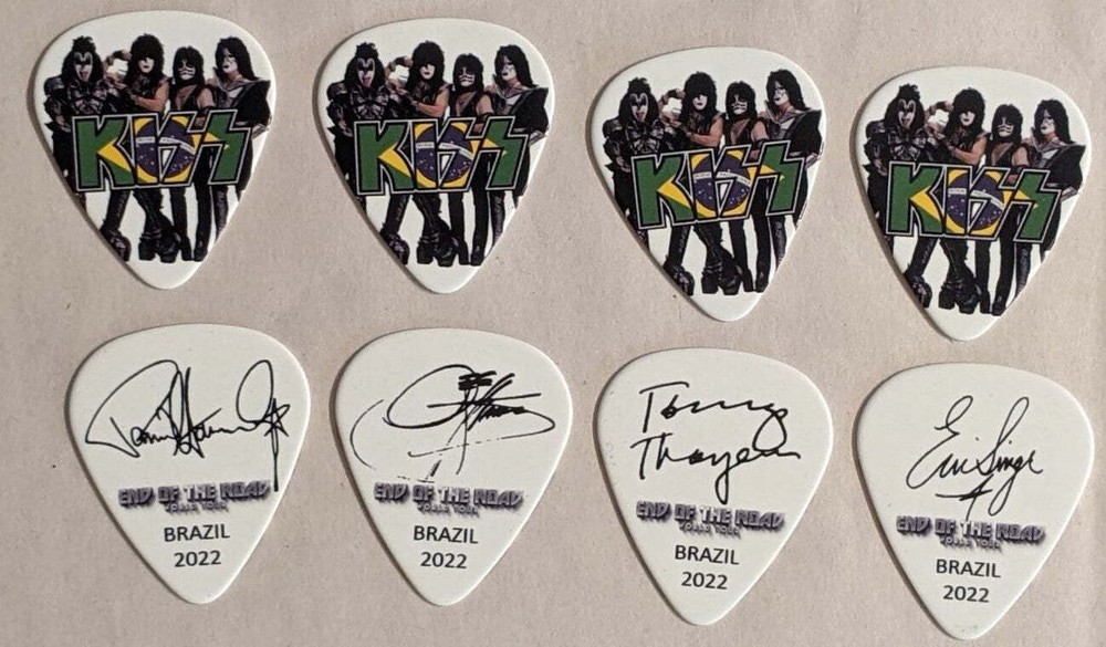 KISS 2022 End of the Road SOUTH AMERICA BRAZIL Flag Guitar Picks