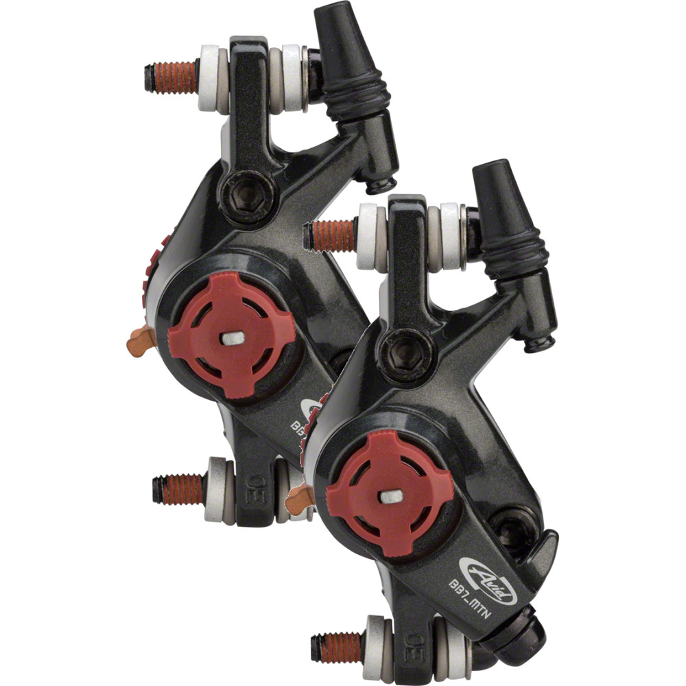 Avid BB7 MTB Cable Disc Brake Bundle Gray Post Mount Calipers, Sintered Pads,